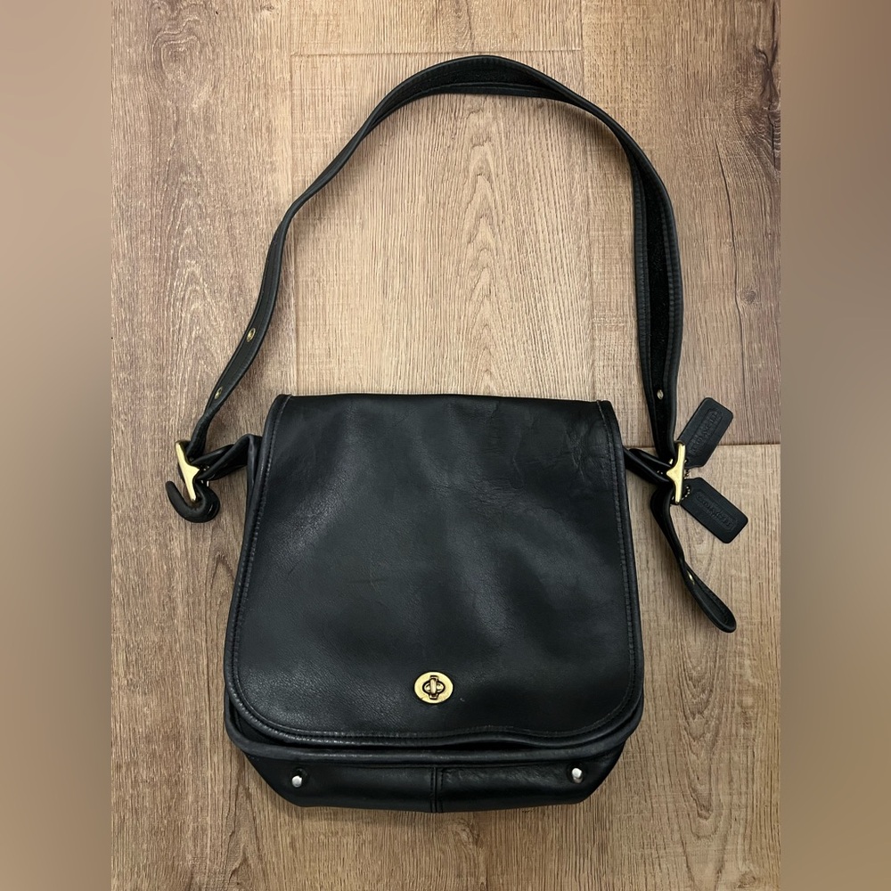 Coach Black Leather Crossbody Bag